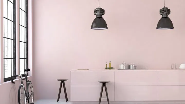 interior, beautiful kitchen of an old loft. 3d rendering