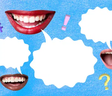 Image of different smiles about to say something