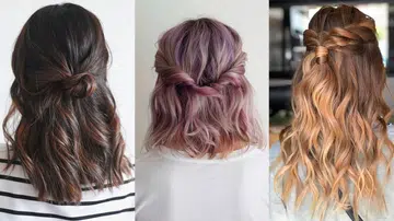 half-up hairstyle