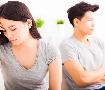 couples upset with each other