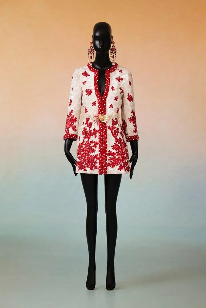 A coat with corals from spring/ summer ’05. Photo: Photo: Courtesy of Asian Civilisations Museum, photographed by Lenne Chai