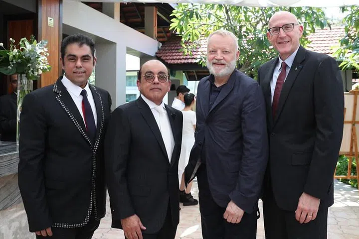 (From left) Bobby Hiranandani and Asok Kumar Hiranandani of Royal Group, Canadian designer Glenn Pushelberg and chairman and Accor chief executive Michael Issenberg.