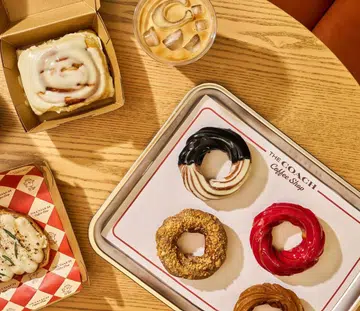 Breakfast food Reuben, Ricotta Toast, donuts & crullers from Coach coffee shop in Weave mall at Resorts World Sentosa 