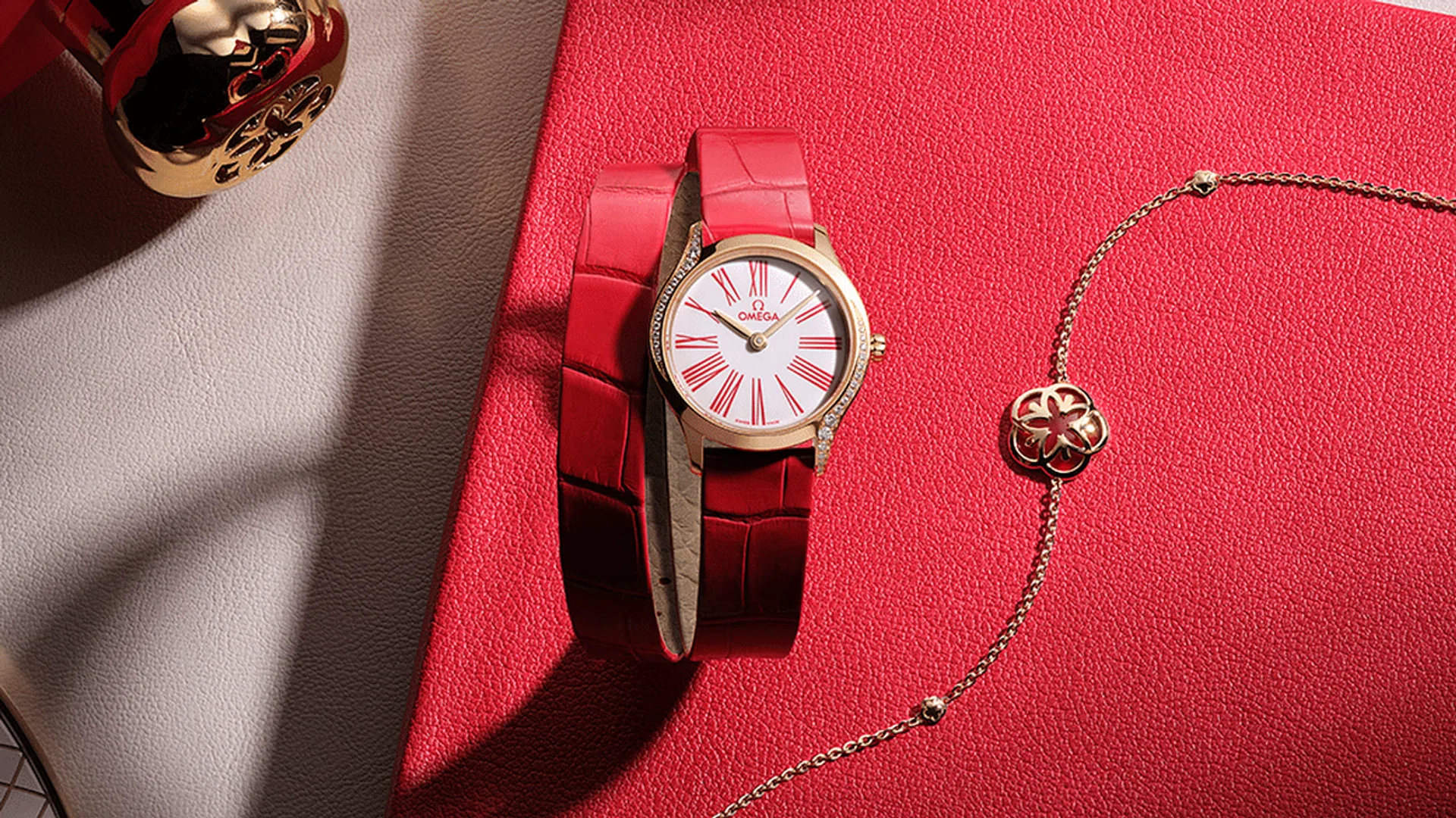 Omega Tresor Rouge red watch