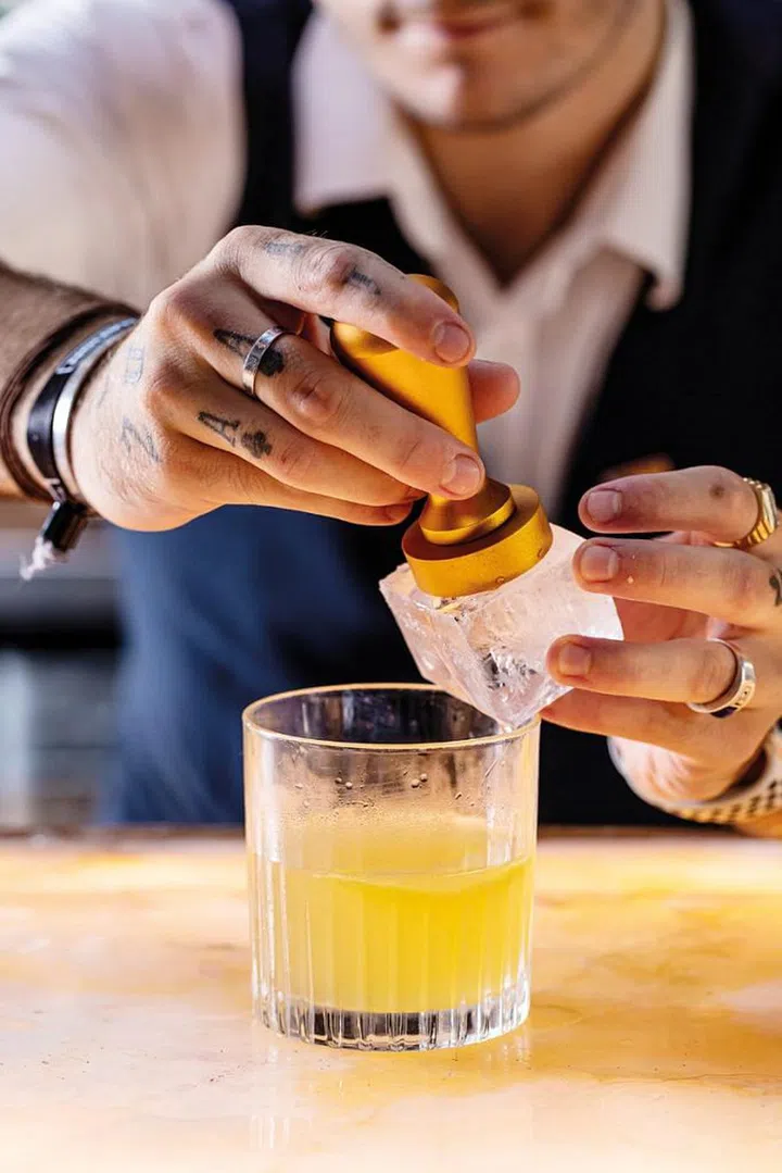 A welcome cocktail at Jackalberry before sunset. Photo: Trent van der Jagt