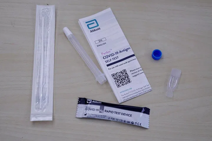Abbott Panbio COVID-19 Antigen Self Test kit.