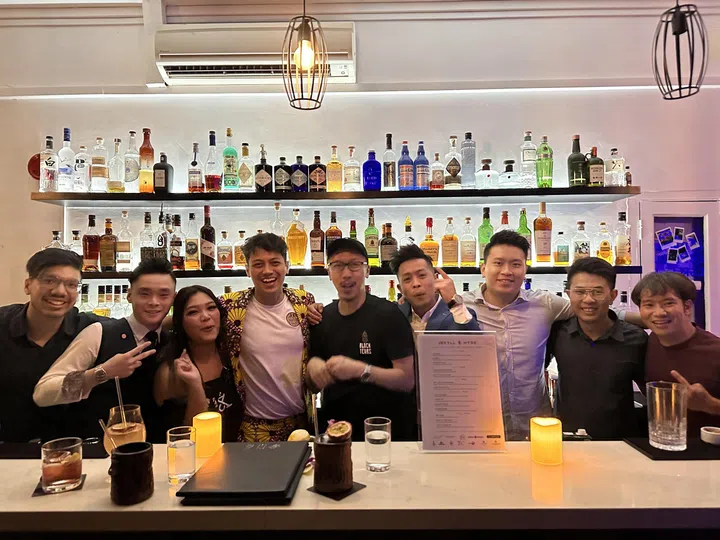 kxnightlife - Mr Chua Ee Chien (far right, pictured with the Jekyll & Hyde team) says bureaucracy and manpower woes plague those trying to revive Keong Saik's fortunes.

Credit: Courtesy of Chua Ee Chien