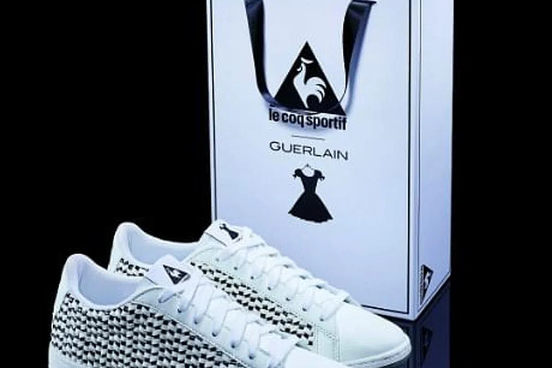 Guerlain collaborate with le coq sportif to deliver a new sneakers collection Her World Singapore Her World Singapore