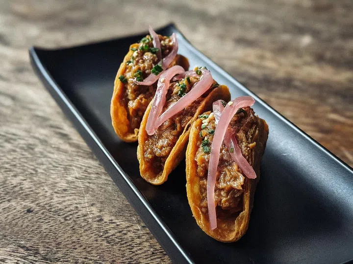 Suckling Pig Taco at The Winery Tapas Bar. 