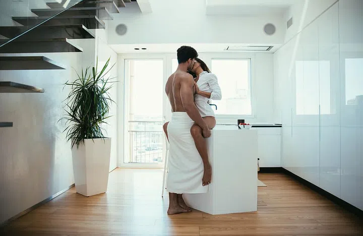 Young couple lifestyle moments at home