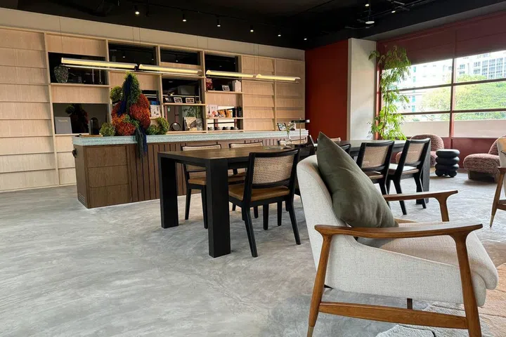 Alma House's lobby lounge is fitted with furniture from Castlery.