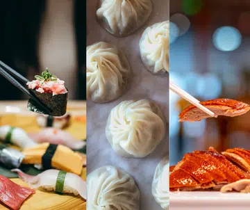 sushi dumpling duck