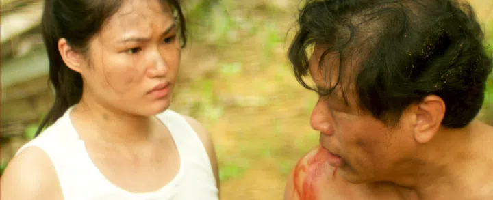 [Cinema still] - Former Miss World Singapore Ris Low in local thriller Justice Devil. Source/ Copyright: PHOTO: CINEMASCOPE FILMS