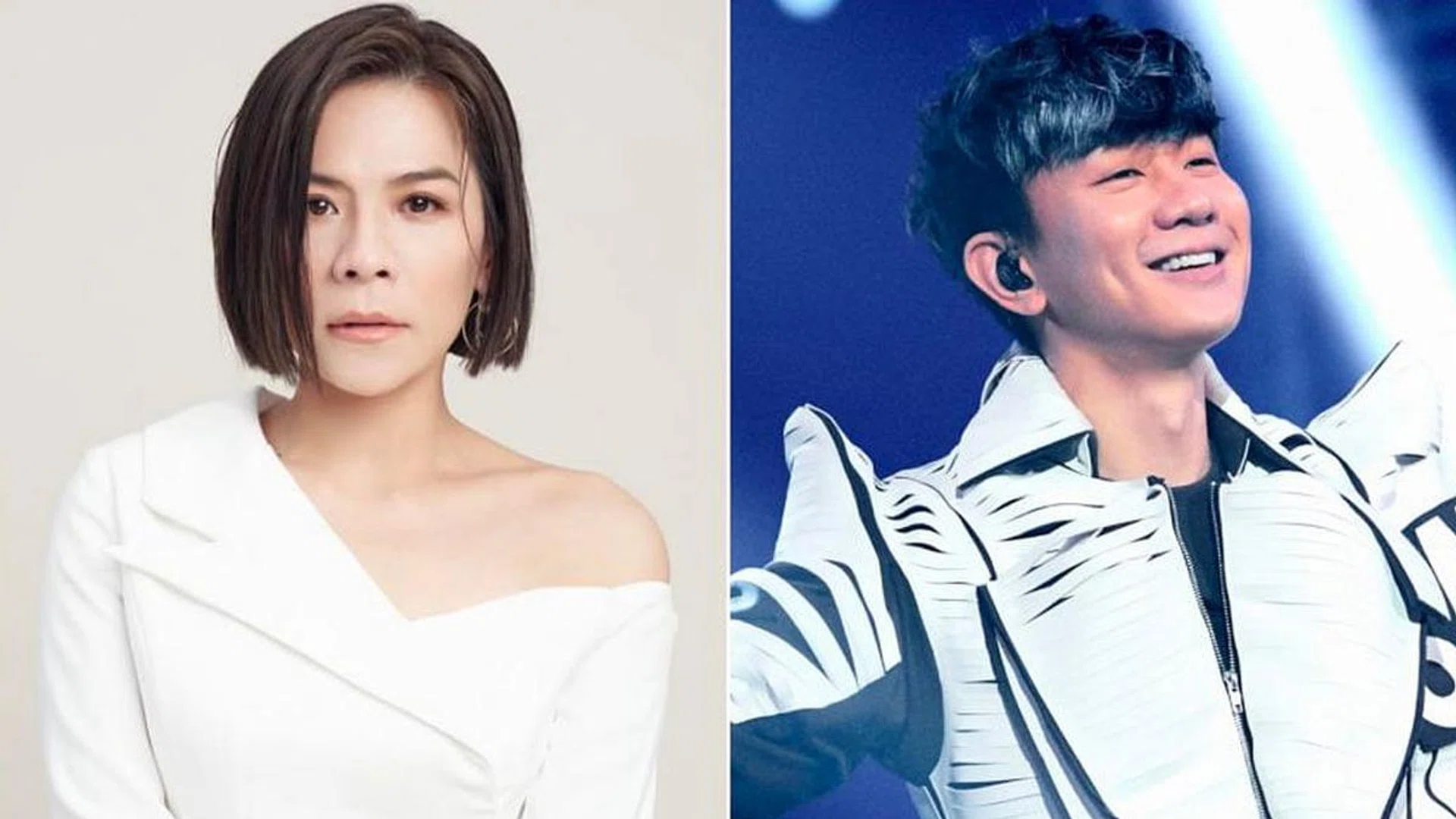 Taiwanese singer Maggie Chiang (left) and Singaporean superstar JJ Lin.