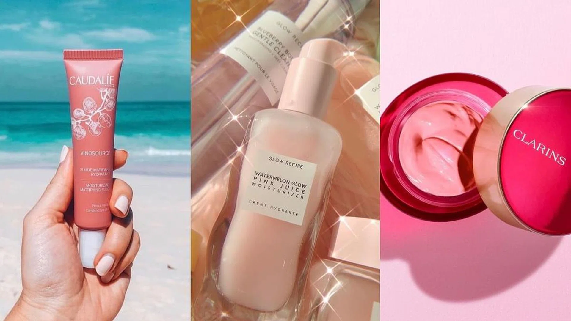Instagram/caudalie, glowrecipe, clarinsofficial