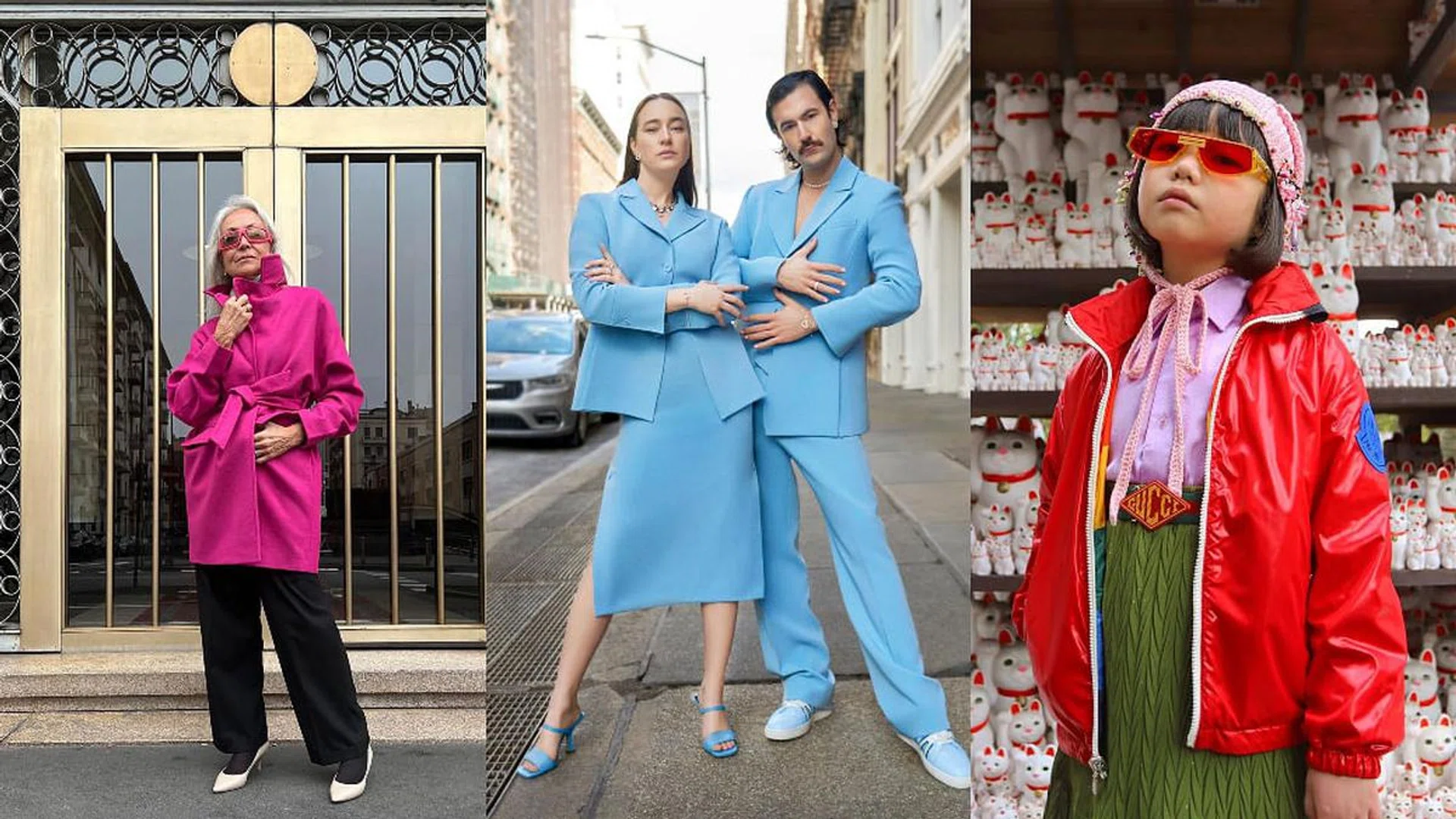 instagram fashion influencers posing in striking clothing