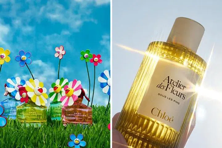 Marc Jacobs and Chloe perfume bottles 