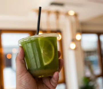 green drink with lemon