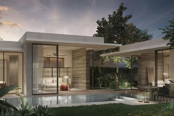 Set to open in 2022, the new Raffles Sentosa Resort & Spa Singapore will feature 61 villas, each with its own private swimming pool.