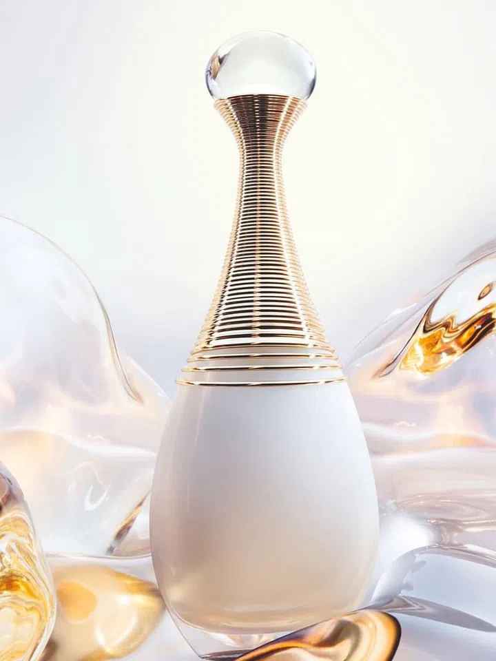 The new J’adore Parfum d’eau s a water-based, alcohol-free fragrance with all the potency of a traditional eau de parfum. Credit: Dior Beauty