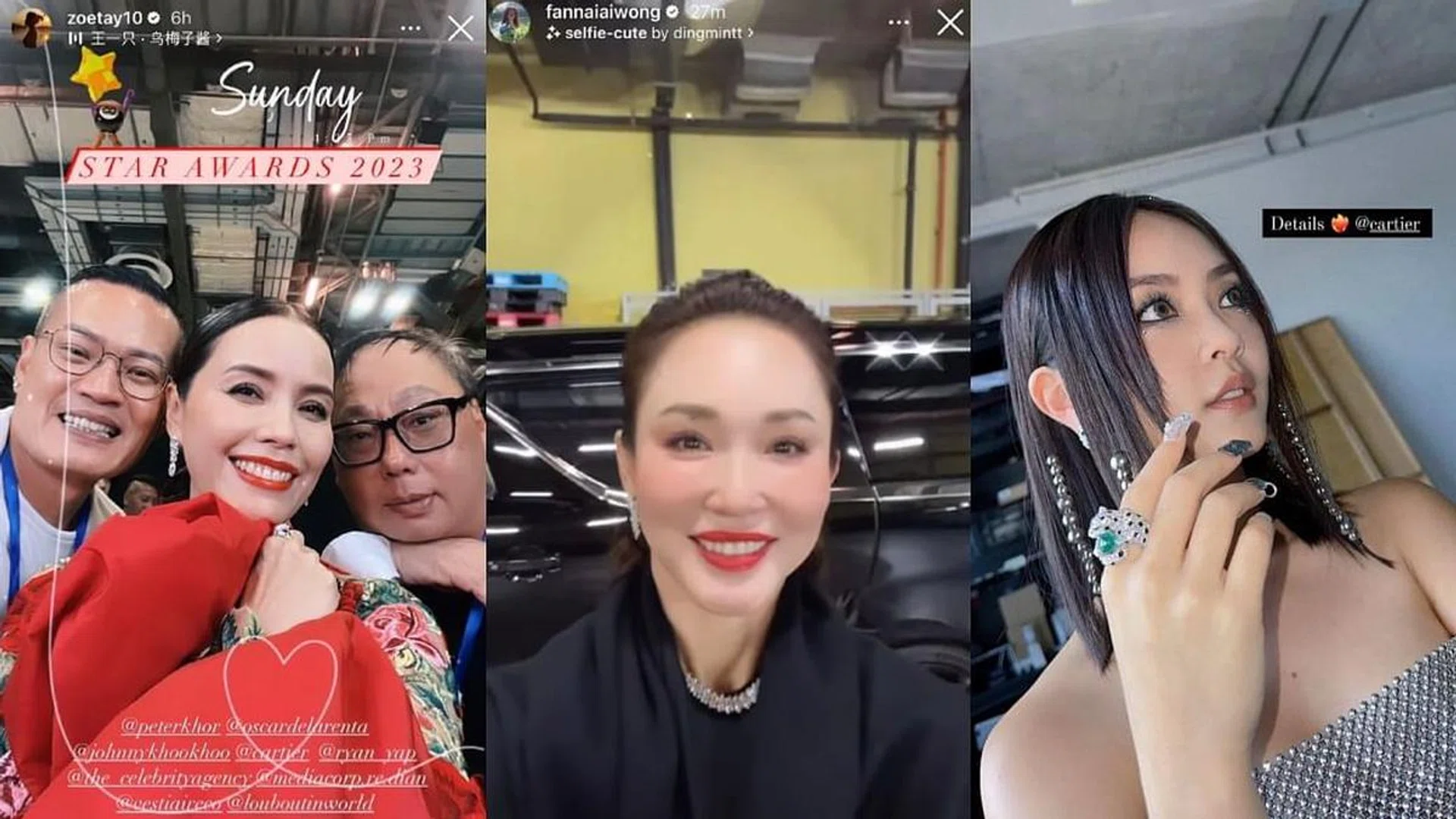 Credit: Zoe Tay, Fann Wong, Chantalle Ng/Instagram 