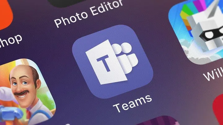 London, United Kingdom - September 29, 2018: The Microsoft Teams mobile app from Microsoft Corporation on an iPhone screen.