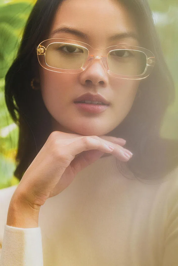 O+ Ada in Champagne with Light Green Lens. PHOTO: O+
