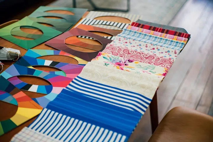 Colour templates and fabric swatches at Style Forth. (Photo: Style Forth)
