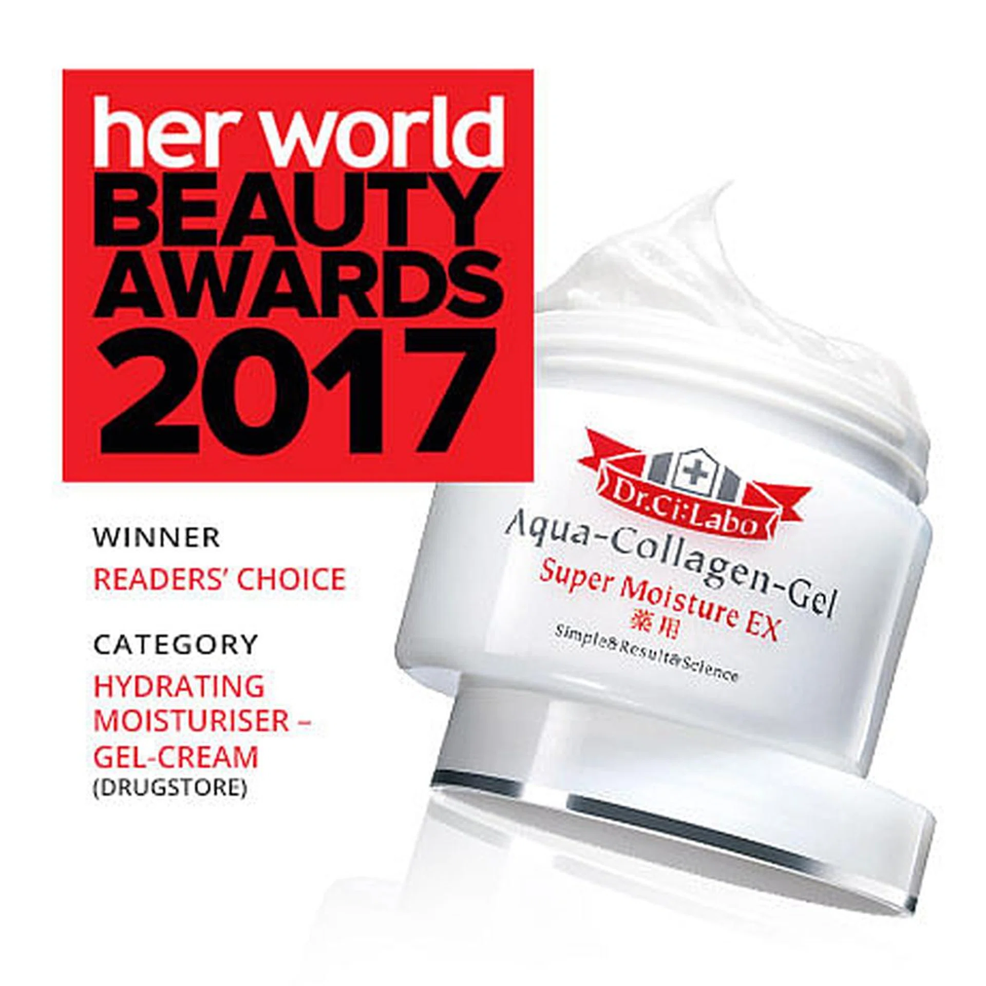 Address dryness, roughness, fine lines and other signs of skin fatigue with Dr.Ci:Labo Aqua-Collagen-Gel Super Moisture EX.