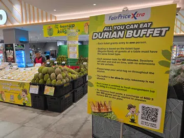 Use your SG60 CDC vouchers in Singapore for Fairprice Xtra’s all-you-can-eat Durian Buffet 2025