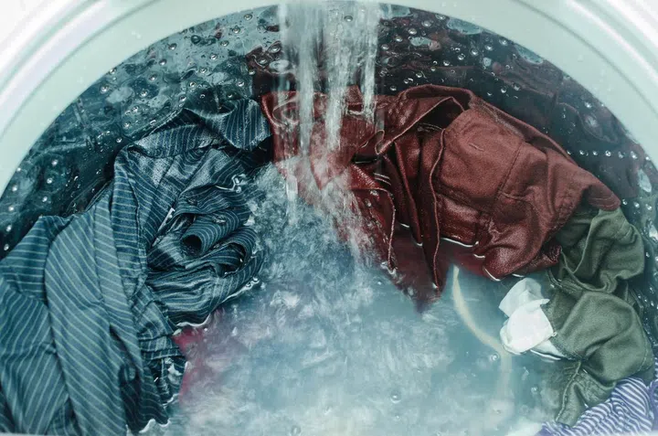 Clothes in washing machine