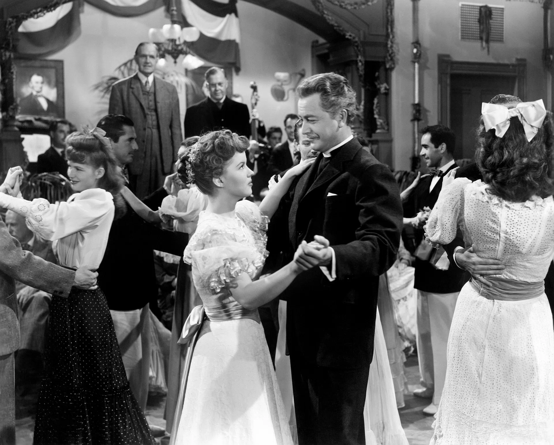 ADVENTURE IN BALTIMORE, from left, Shirley Temple, Robert Young, 1949