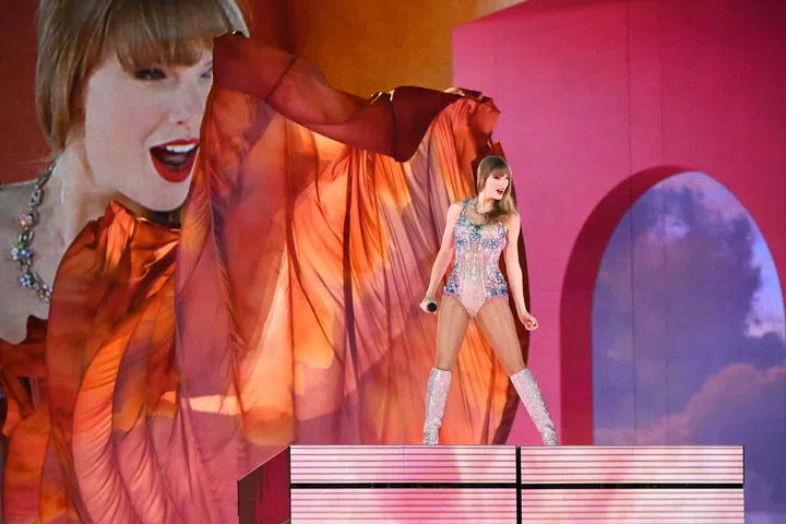 [NOTE: Taylor Swift's photos are for editorial use only and not for sale.] Taylor Swift took the stage at the National Stadium for The Eras Tour on March 2, 2024.
