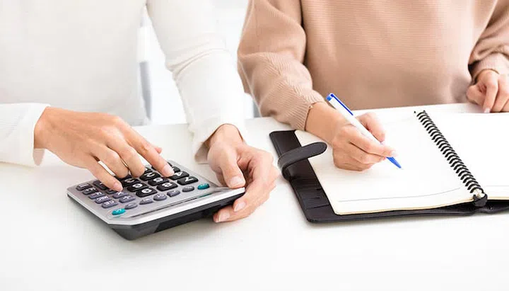 husband and wife with family finance concept