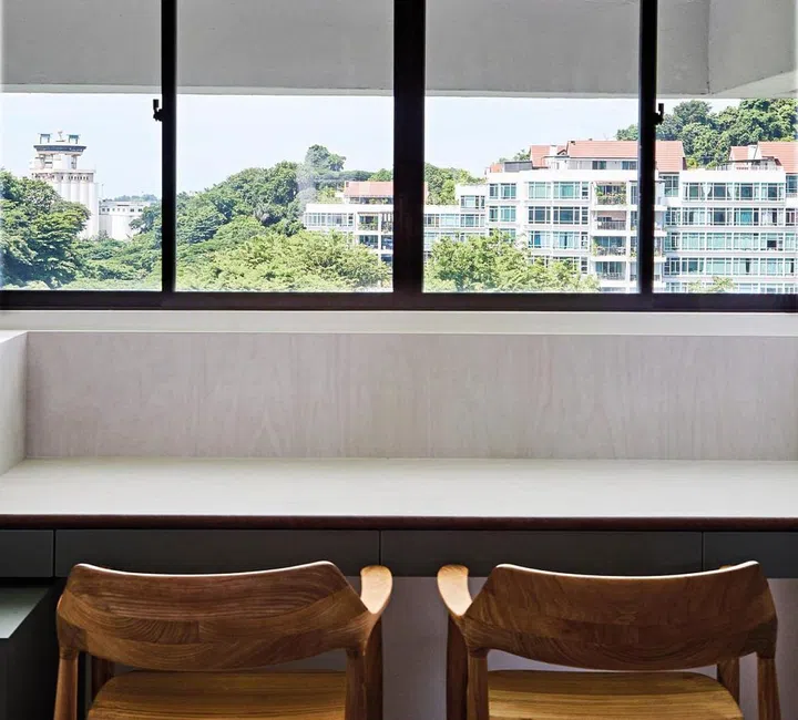 The view from the apartment was one of the things that the couple fell in love with at first sight.