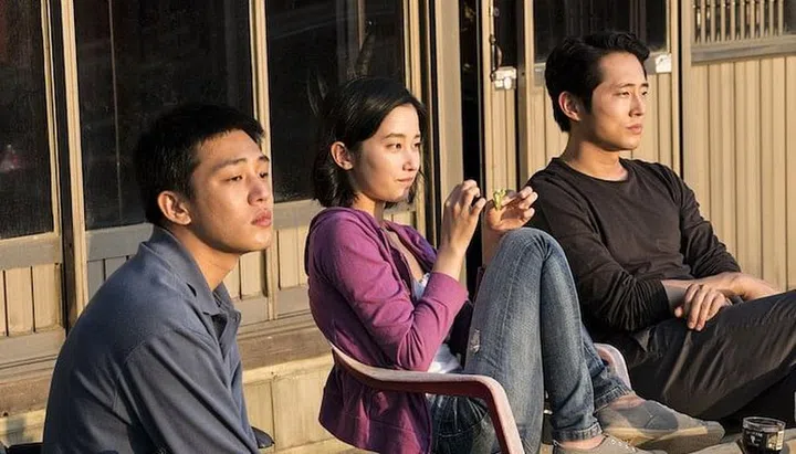 South Korea. Ah-in Yoo , Steven Yeun  and Jong-seo Jun  in ©Thunderbird Releasing new film: Burning (2018). 
Plot: Jong-su bumps into a girl who used to live in the same neighborhood as him, who asks him to look after her cat while on a trip to Africa. When back, she introduces Ben, a mysterious guy she met there, who confesses his secret hobby. 
Ref: LMK106-J4313-040219
Supplied by LMKMEDIA. Editorial Only.
Landmark Media is not the copyright owner of these Film or TV stills but provides a service only for recognised Media outlets. pictures@lmkmedia.com