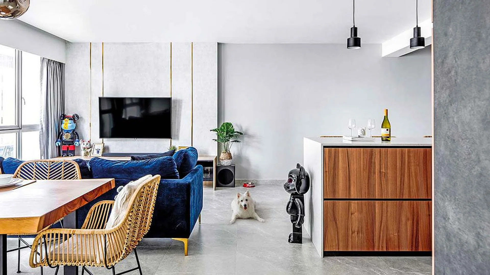 Playful touches and a modern industrial look for this Bidadari five-room flat