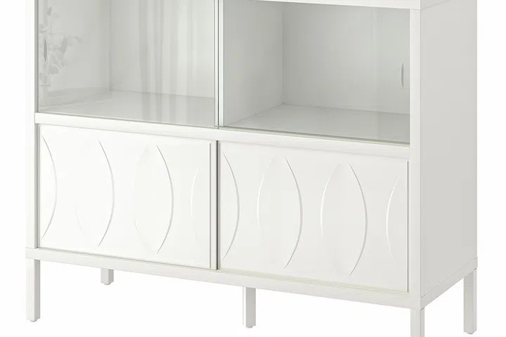 KALKNÄS Cabinet with sliding doors, white from IKEA