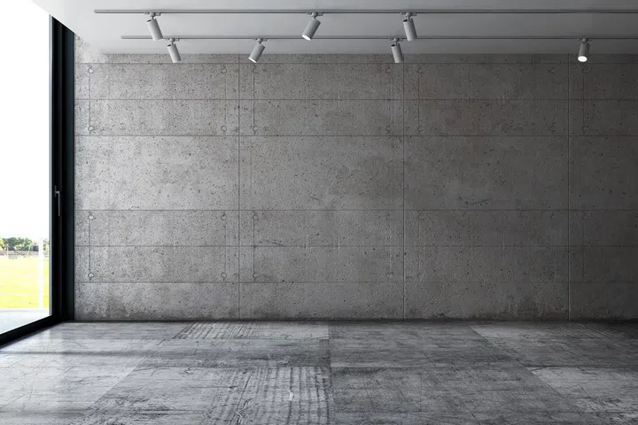 Large luxury modern bright interiors living room.