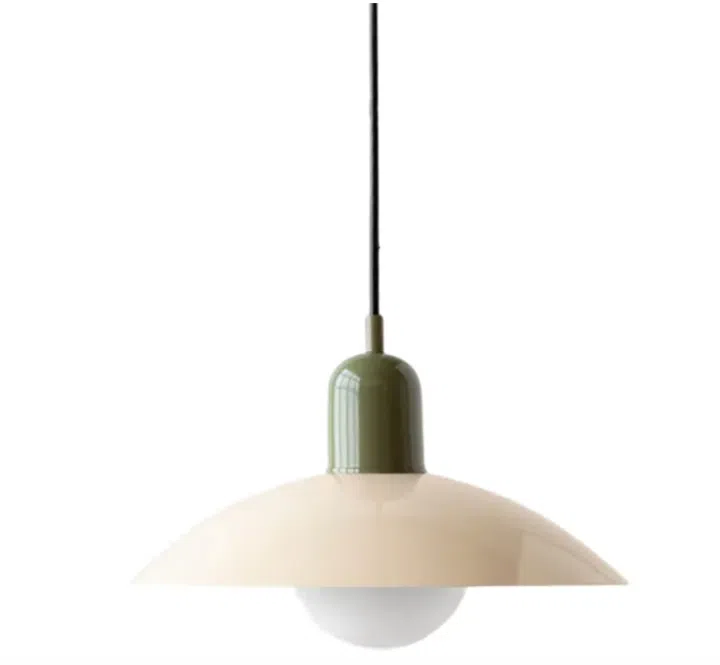 Nordic Green Glass Pendant Light - Vintage Mid Century Modern, $21.63