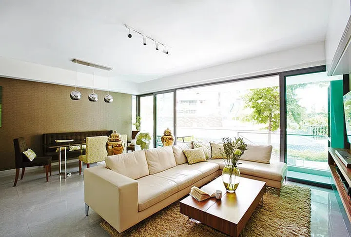 Living room in a condominium in Singapore