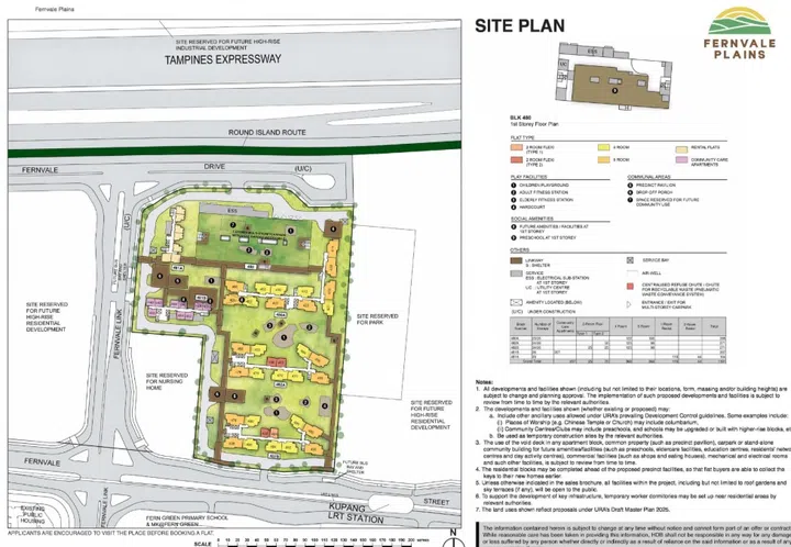 Site plan of Fernvale Plains – Standard (Oct 2025 Build-To-Order).