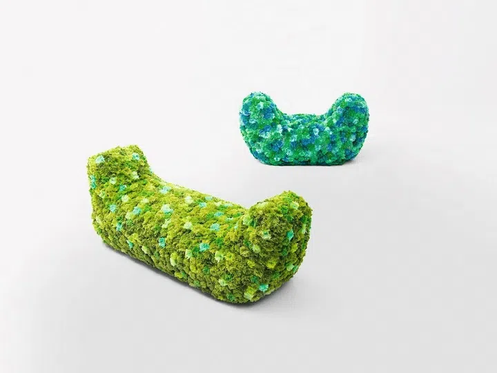 Bruco is a seat from Paola Lenti’s Metamorfosi collection, which has been awarded the Green GOOD DESIGN AWARD 2023 and the NYCxDesign Award 2023 in the category of Environmental Impact. (Photo: Sergio Chimenti, courtesy of Proof Living)