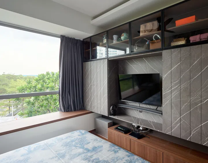 The bedrooms offer a nice view of the vicinity.