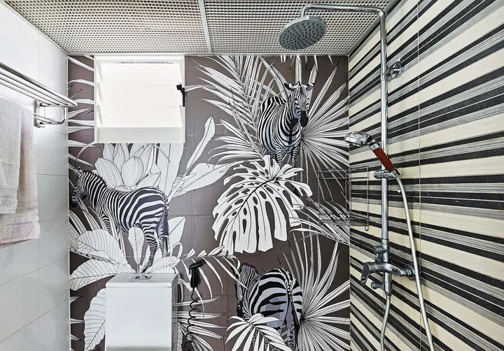 House Tour: 3-Room BTO in Punggol with $80,000 Zebra Prints, Black & White Renovation