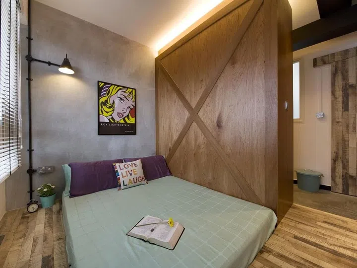 A home with a throw-back to all things natural and raw, with a tribute to the basic elements. A 4-room BTO HDB flat that stands apart from the rest.