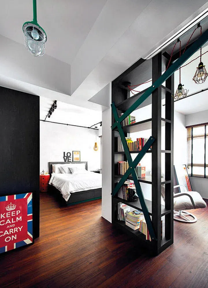 shelf, bookshelf, bedroom