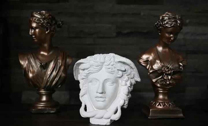 As a metallurgy student, Cellini’s founder Tan Cheng Whatt was fascinated by the engineering alchemy of the Medusa sculpture in Florence. Today, in his home workshop, he creates figurines of Medusa and other classics (above), learning from YouTube.