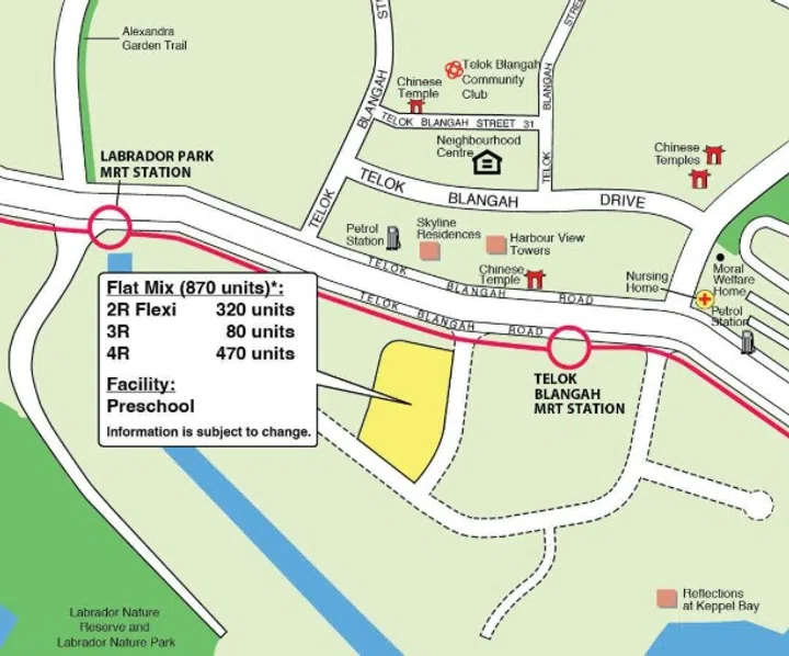 The Keppel 2025 BTO site is located along Telok Blangah Road. 