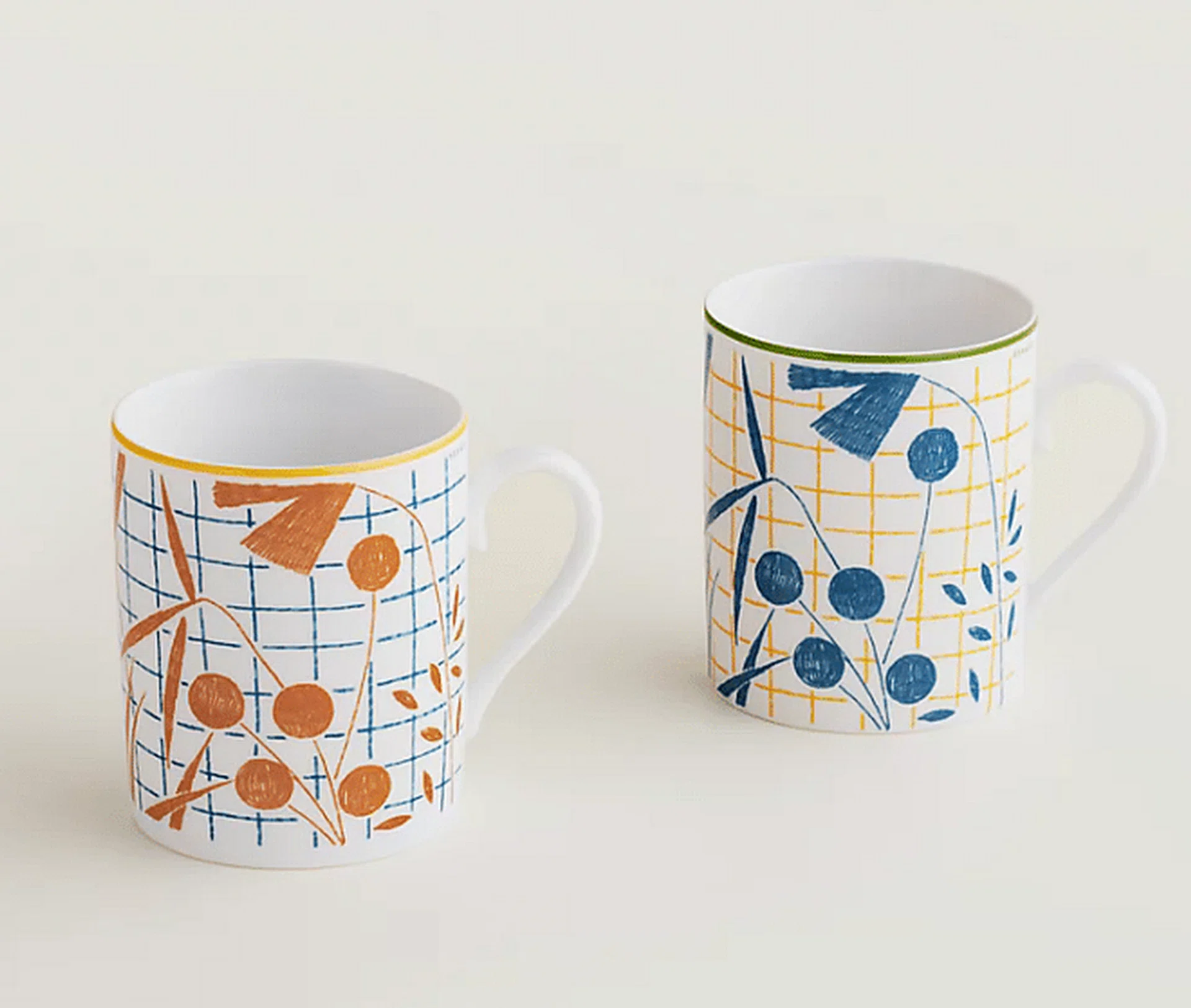 Hermes A Walk in the Garden set of 2 mugs, $490
